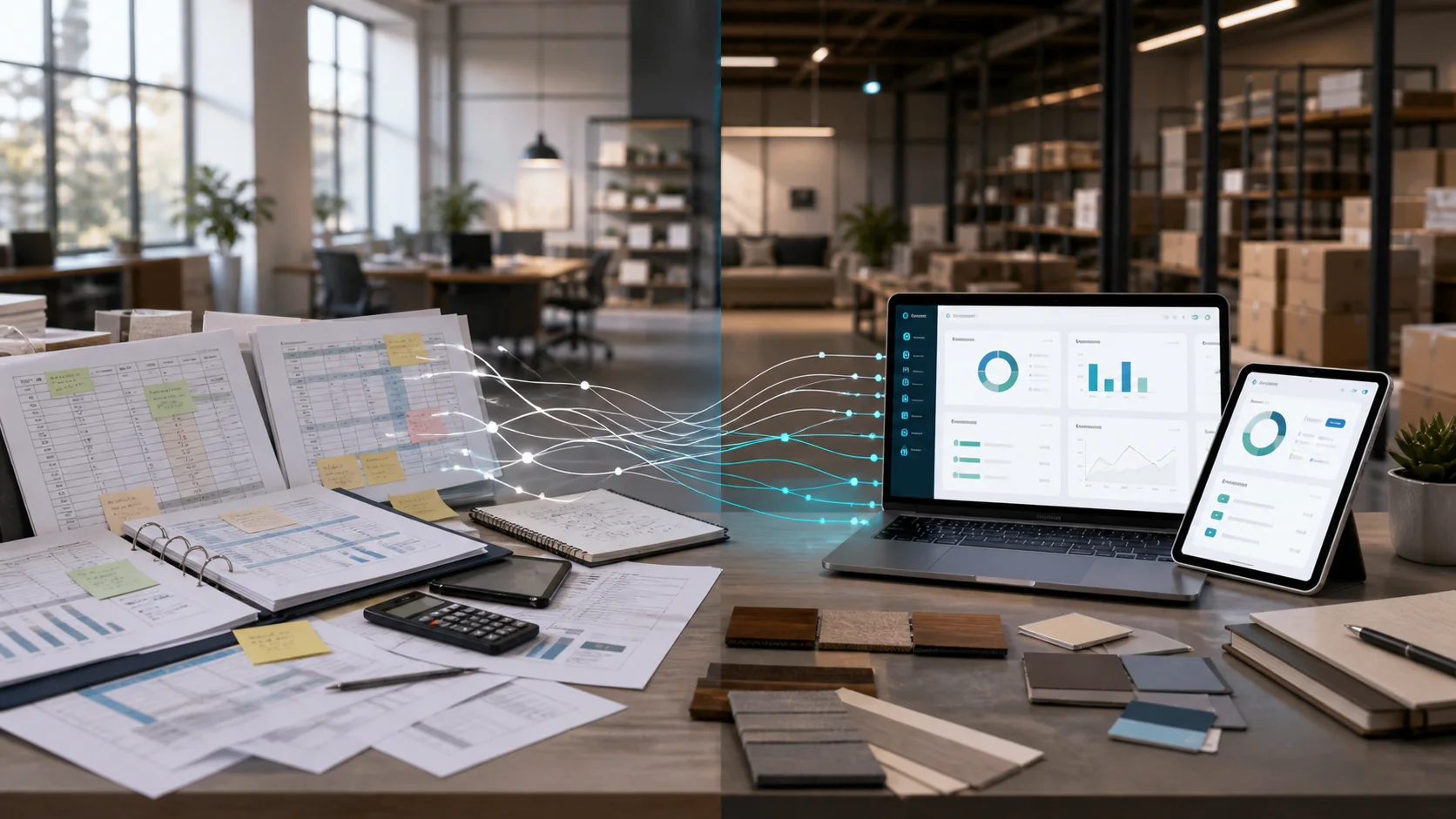 CRM, Excel, ERP ve operasyon karşılaştırma görseli