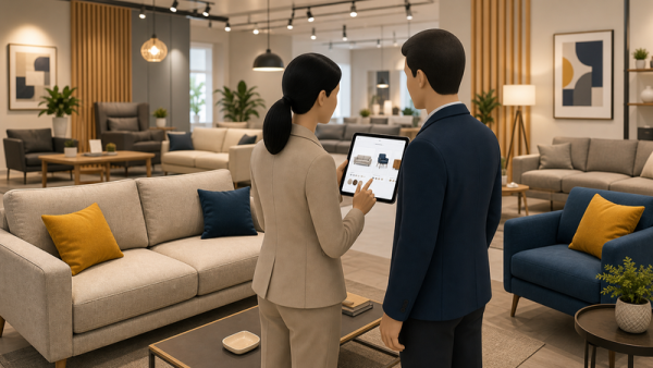 Mobilya mağaza ve showroom yönetimi kartı